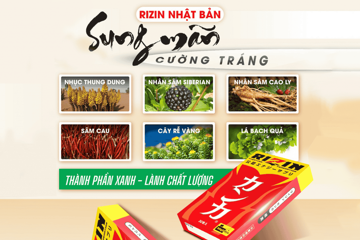 Thành phần của thuốc bổ thận Rizin