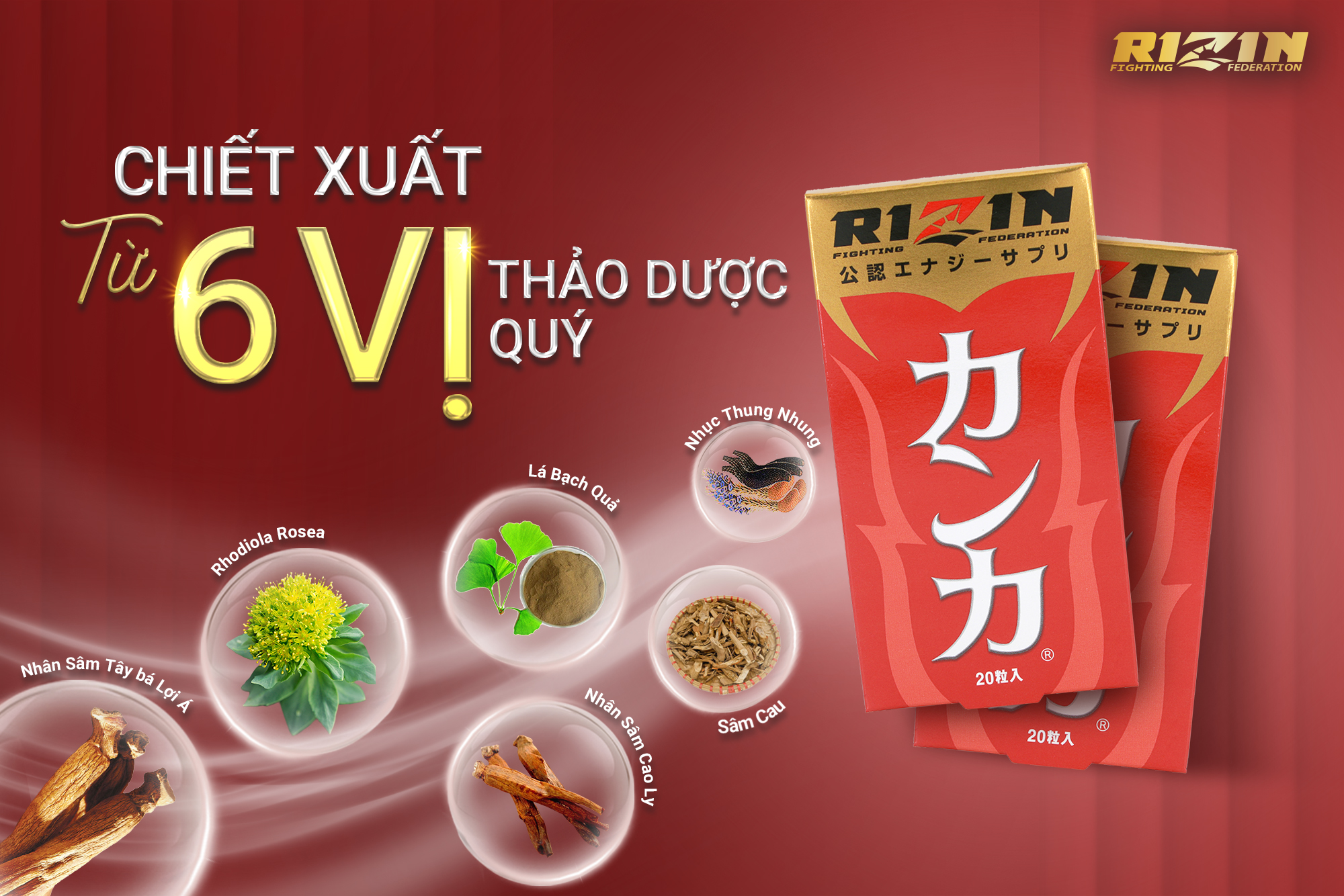 Thành phần của viên Rizin Nhật Bản
