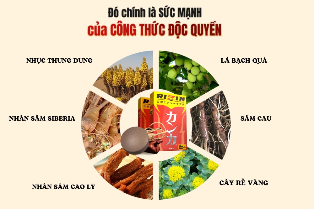 Thành phần trong Rizin Nhật Bản